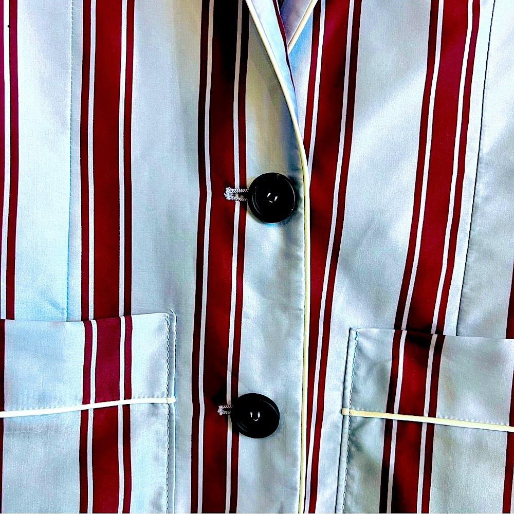 BURBERRY Relaxed Fit Striped Silk & Cotton Blazer, Runway (Fall 2016) 💯Authentic - Picture 3 of 16